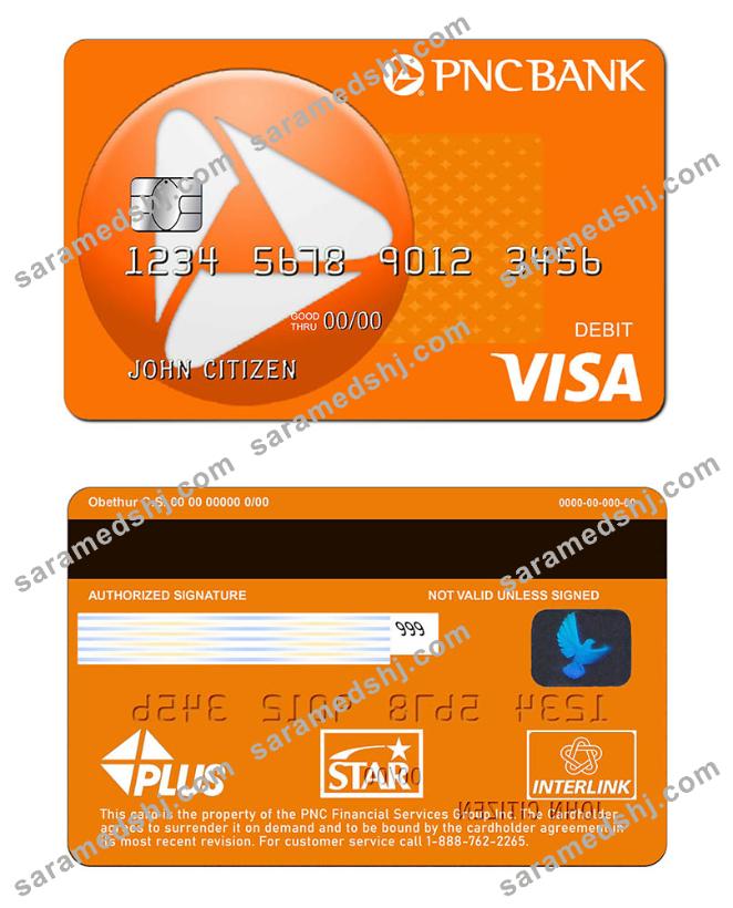 USA PNC bank Visa Card